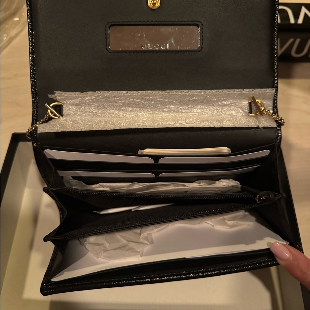 Gucci Black Suede Wallet /Clutch Bag - Picture 6 of 7